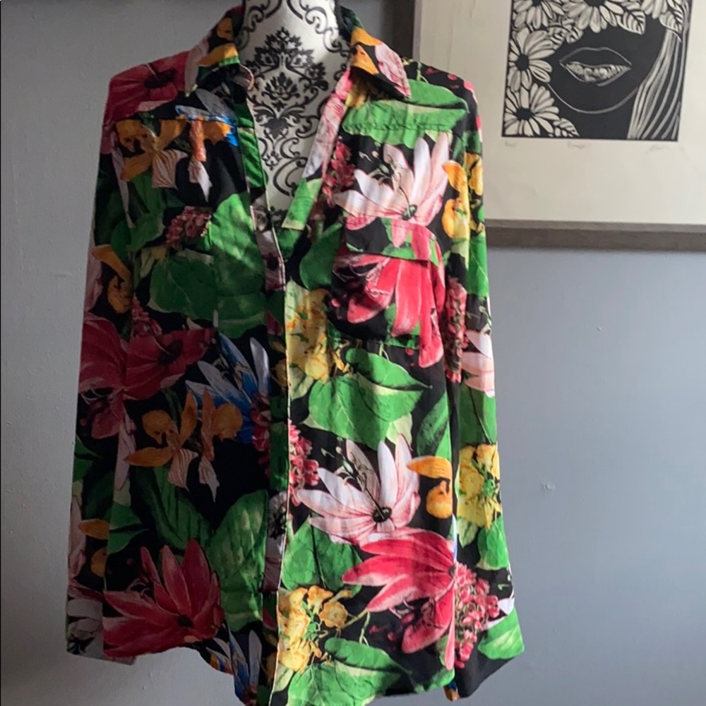 sheer blouse xl euc worn once - Picture 4 of 6